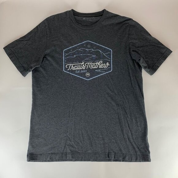 Travis Mathew Golf Gray Short Sleeve Crewneck Shirt Mens Large - Picture 1 of 4
